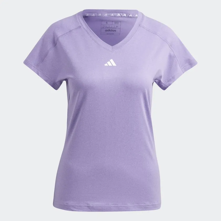 Adidas Women Aeroready Train Essentials Minimal Branding V-Neck Training Tee