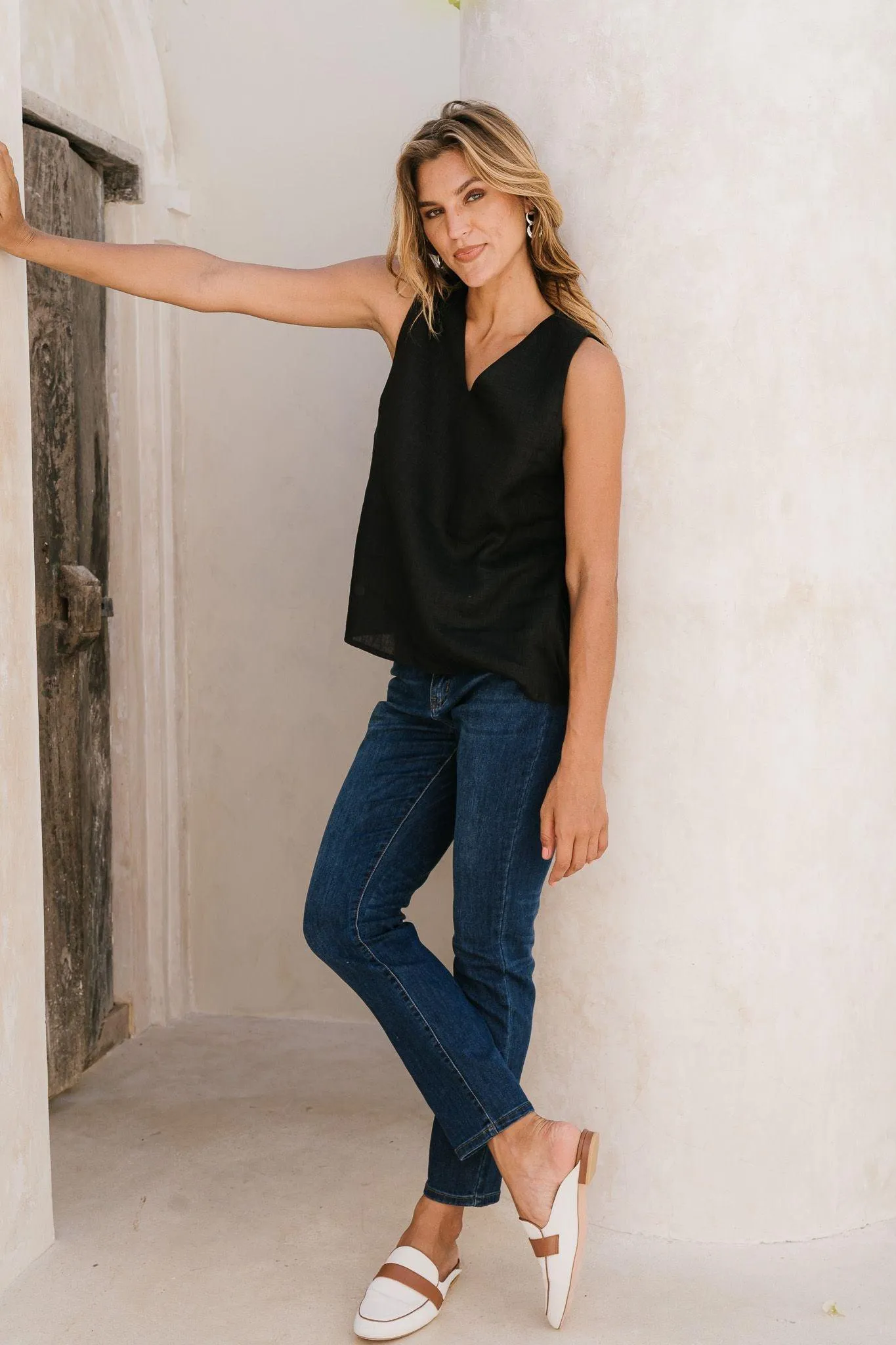 ADRIFT EMBER LINEN CAMI