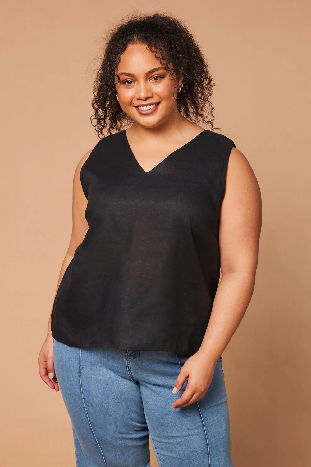 ADRIFT EMBER LINEN CAMI