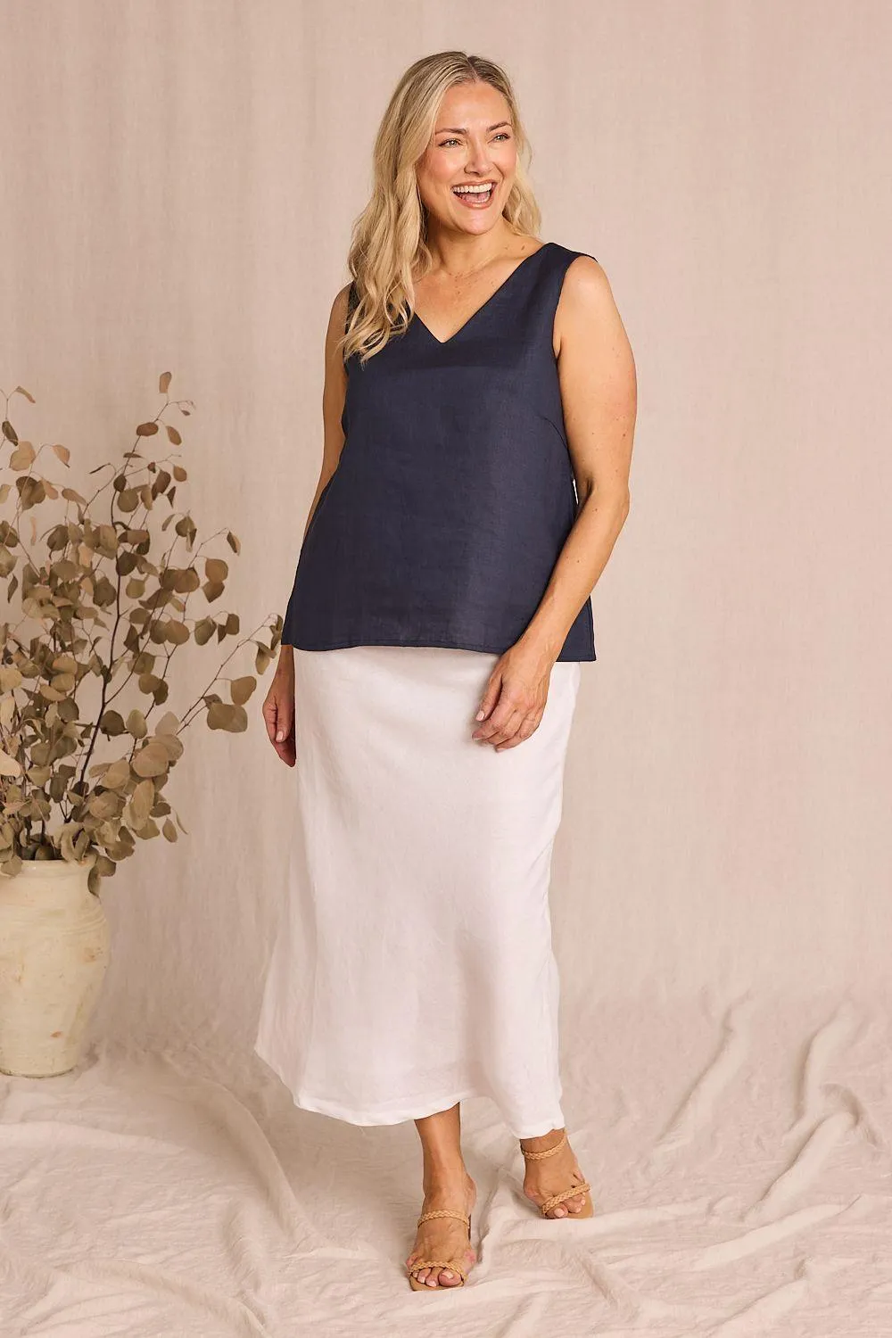 ADRIFT EMBER LINEN CAMI
