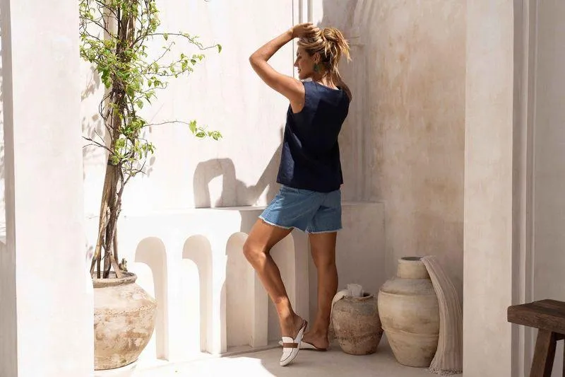 ADRIFT EMBER LINEN CAMI