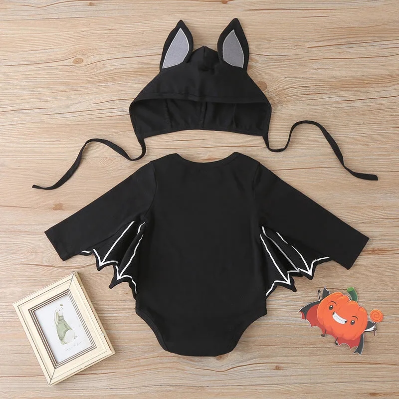 Baby Halloween Romper Baby Clothes Long Sleeve Bat Kids Newborn Jumpsuit Infant