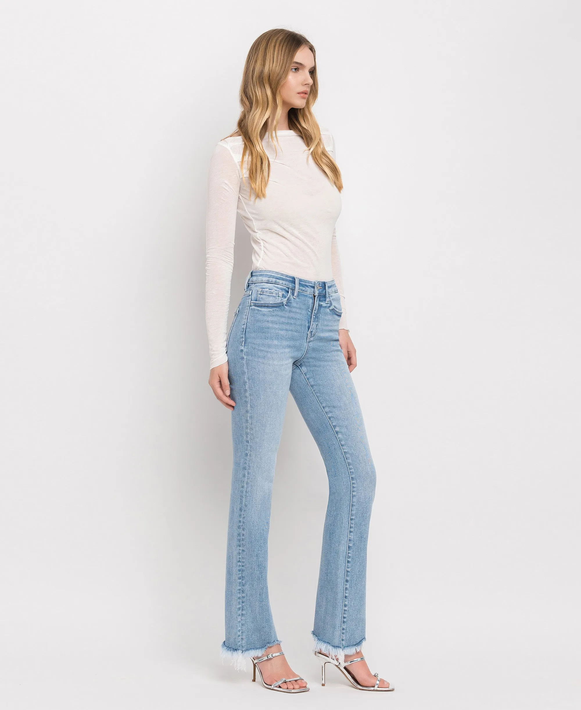 Blue Flame - High Rise Mini Bootcut Jeans