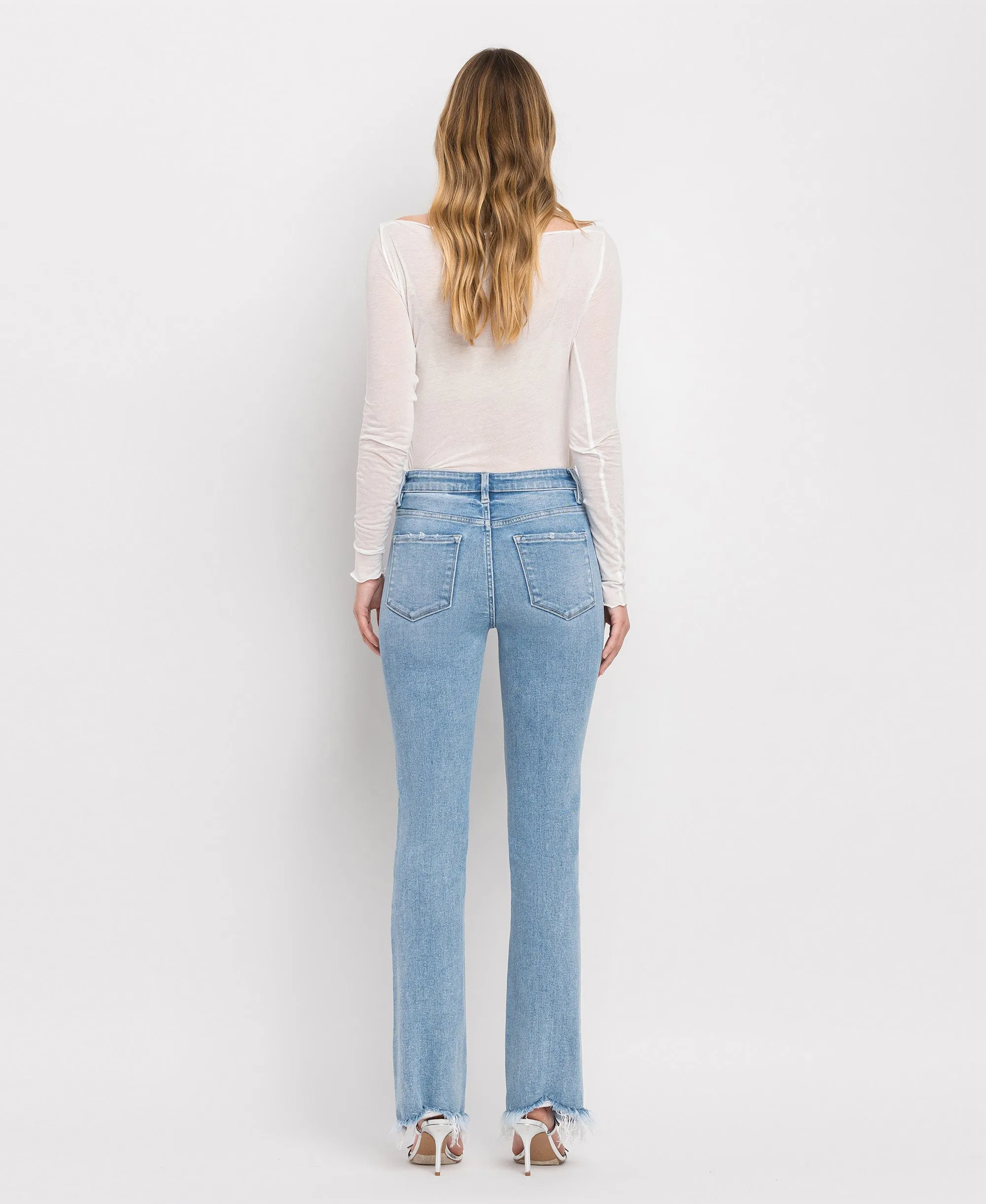 Blue Flame - High Rise Mini Bootcut Jeans