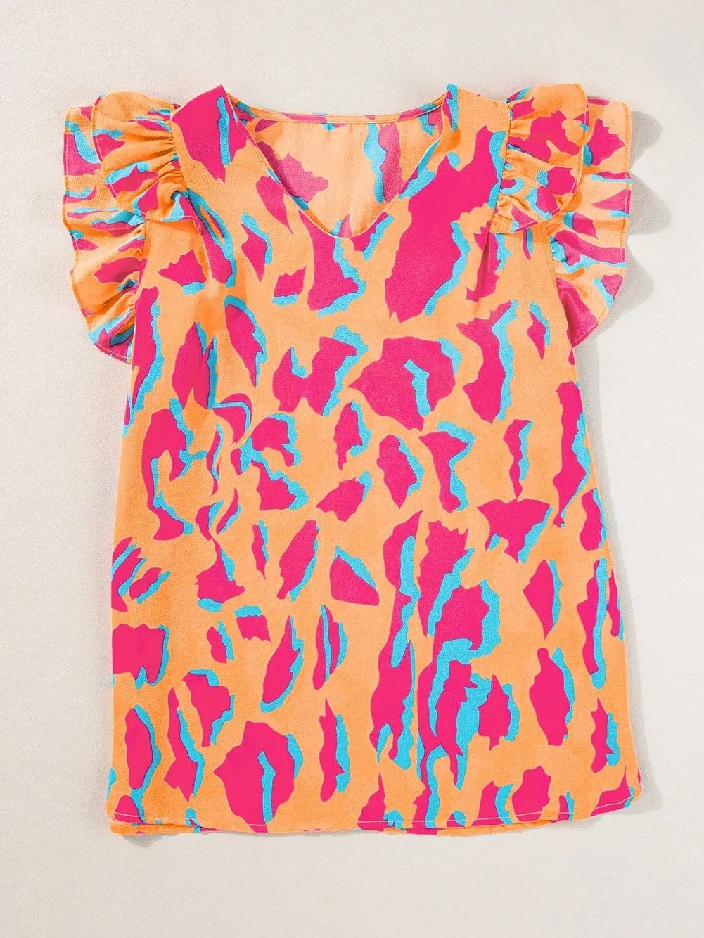 Bright Abstract Print Blouse