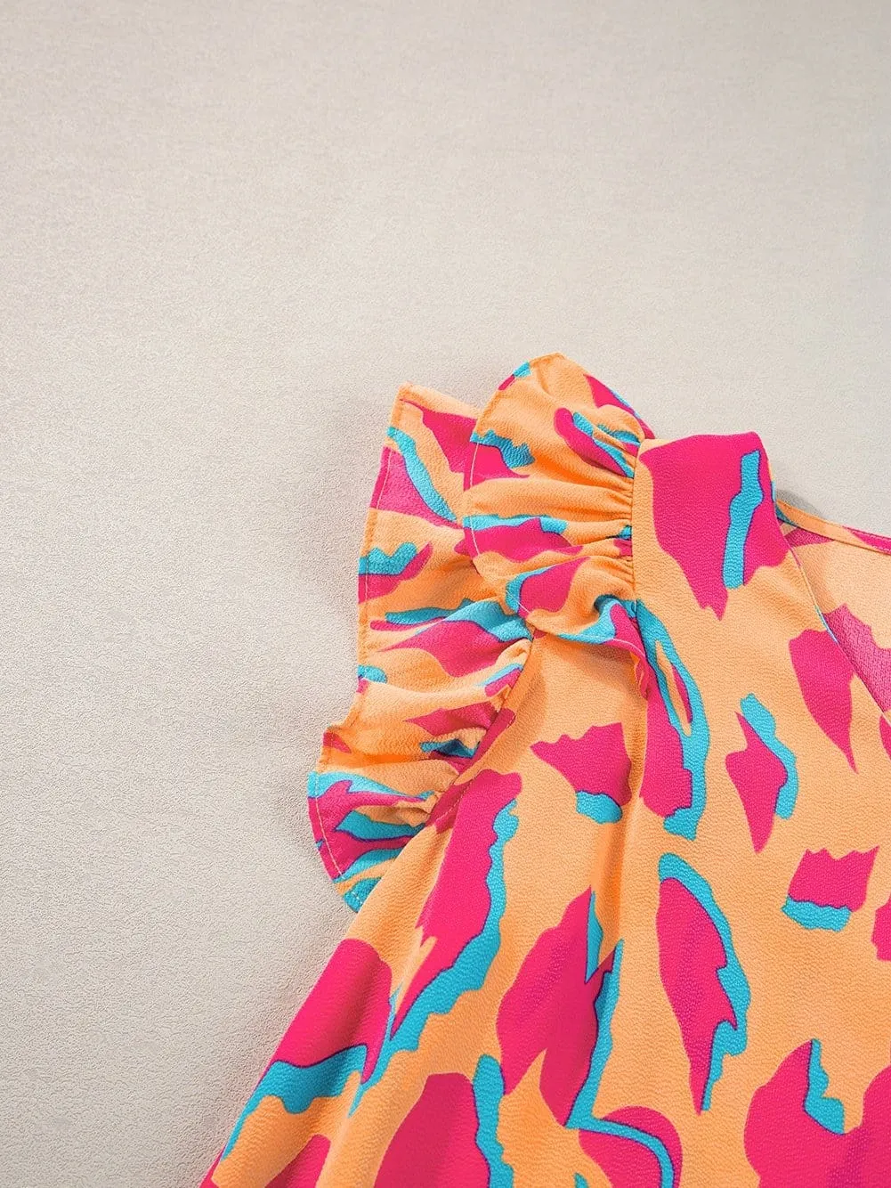Casual Abstract Print Blouse