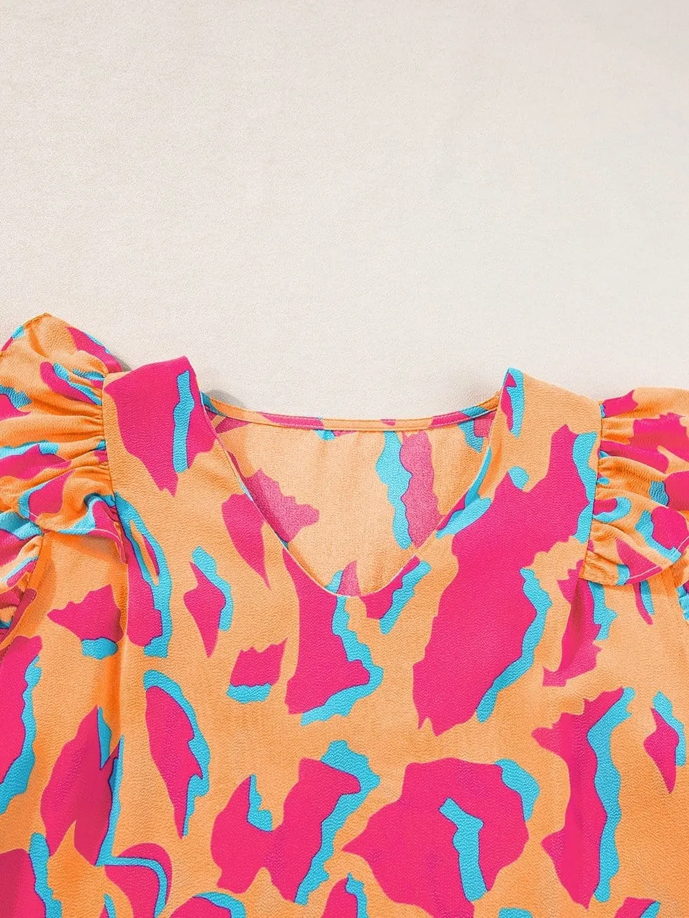 Casual Abstract Print Blouse