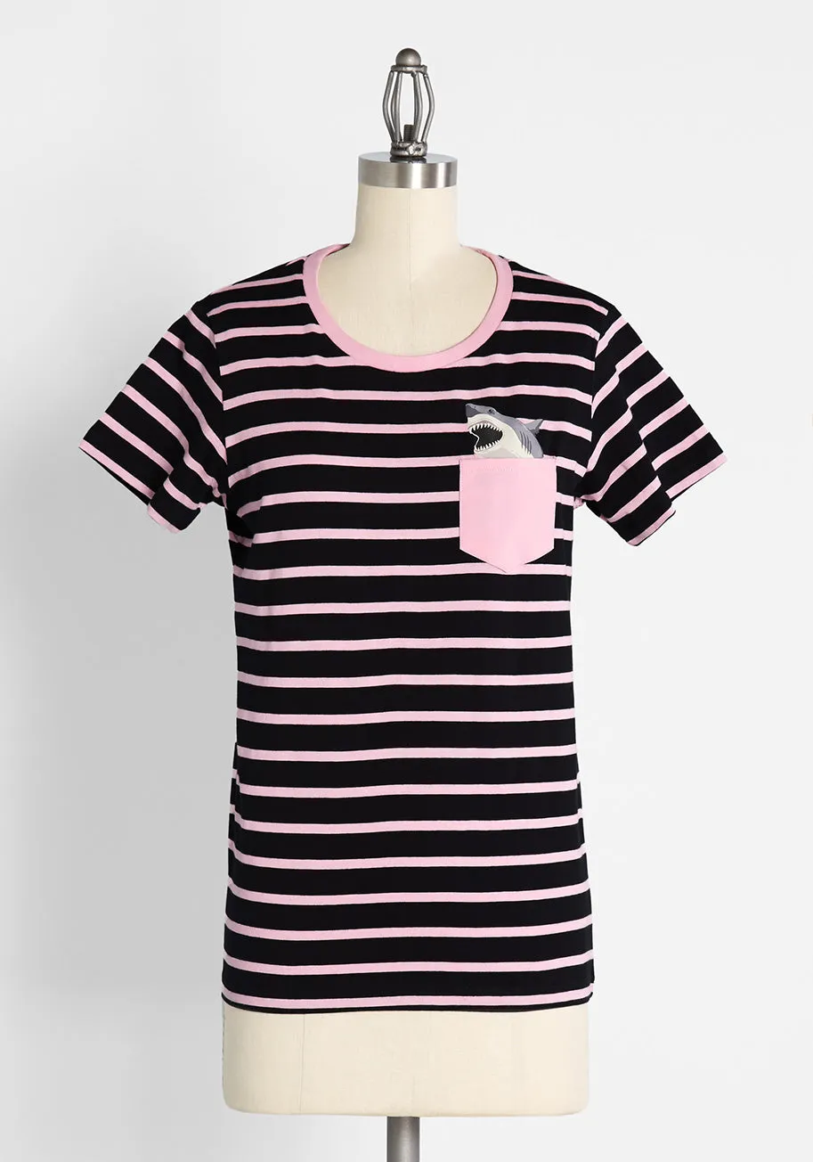 Chomping Your Style Graphic Pocket Tee