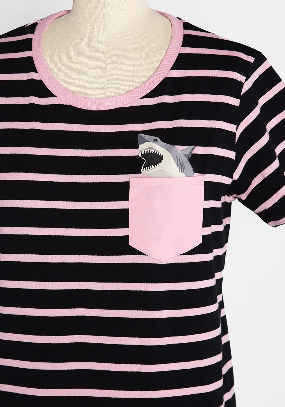 Chomping Your Style Graphic Pocket Tee