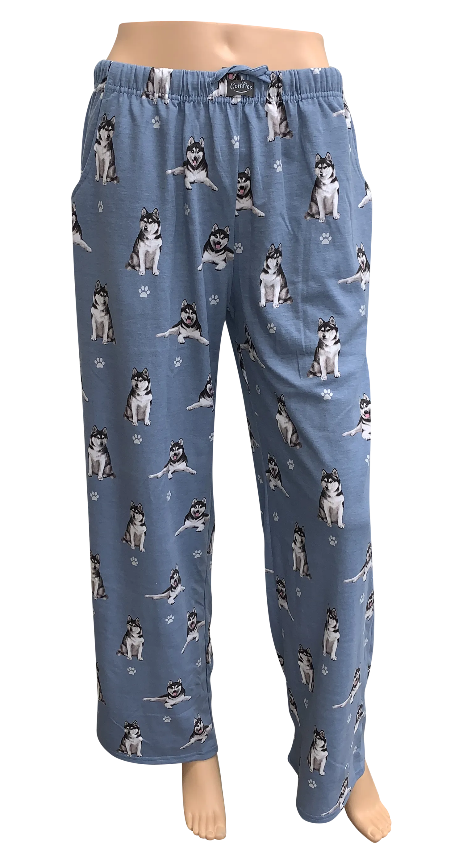 Dog Print Lounge Pants - Siberian Husky