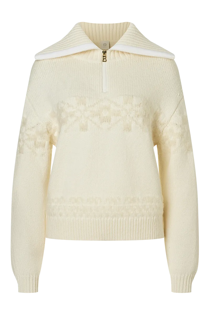 Elana 1/2 Zip Knitted Wool Sweater