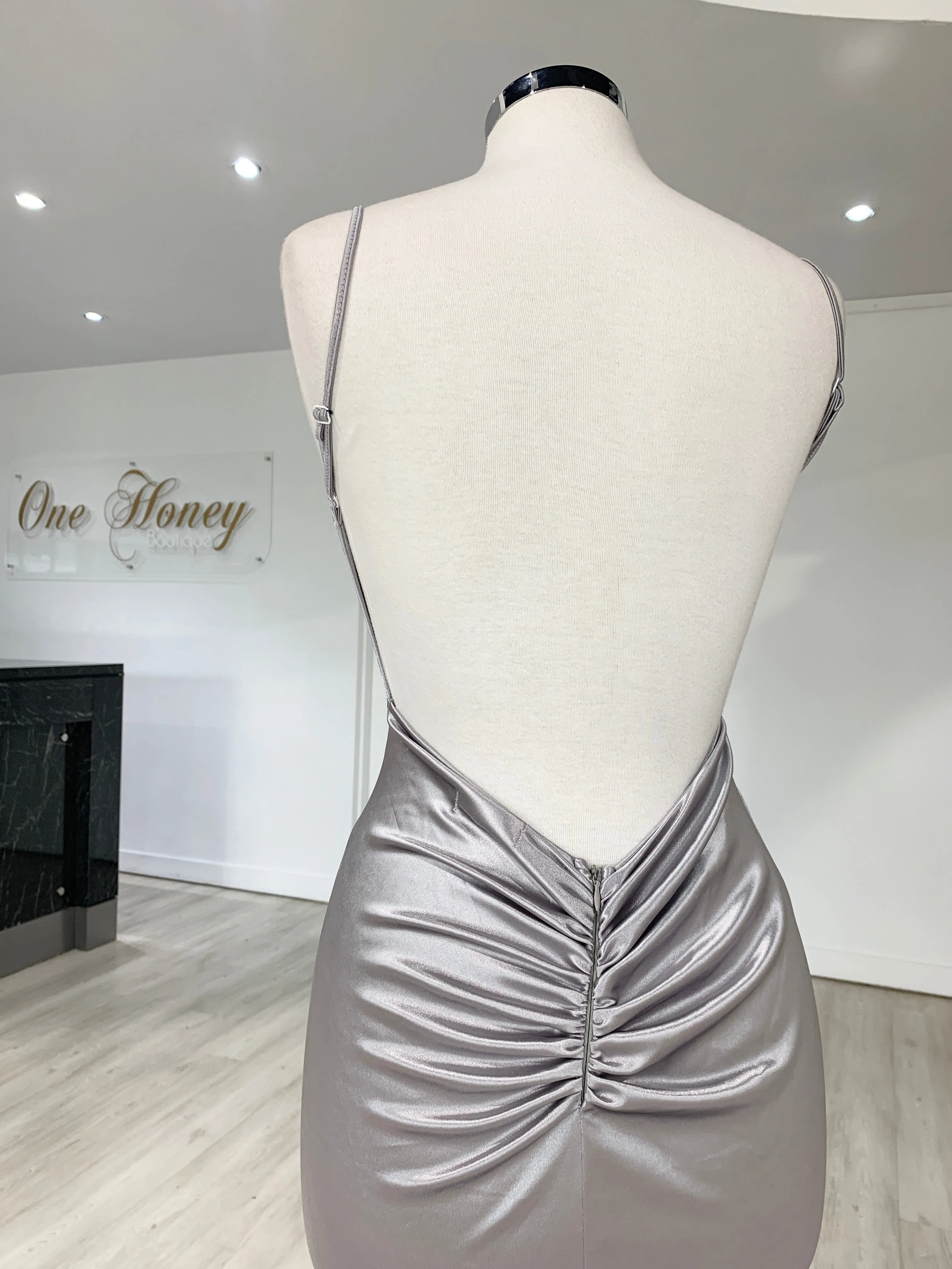 Honey Couture MILEE Low Back Mermaid Evening Gown Dress