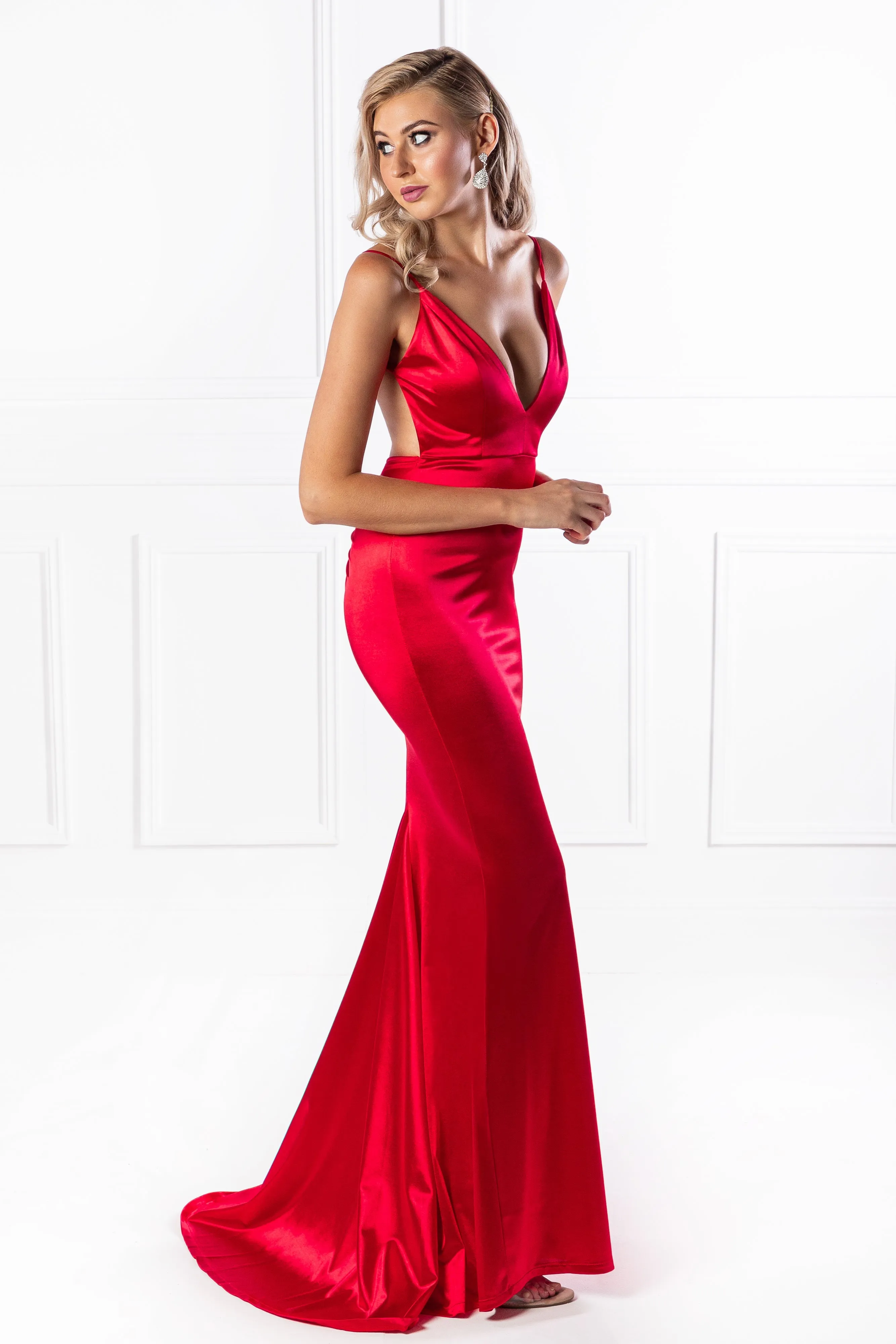 Honey Couture MILEE Low Back Mermaid Evening Gown Dress