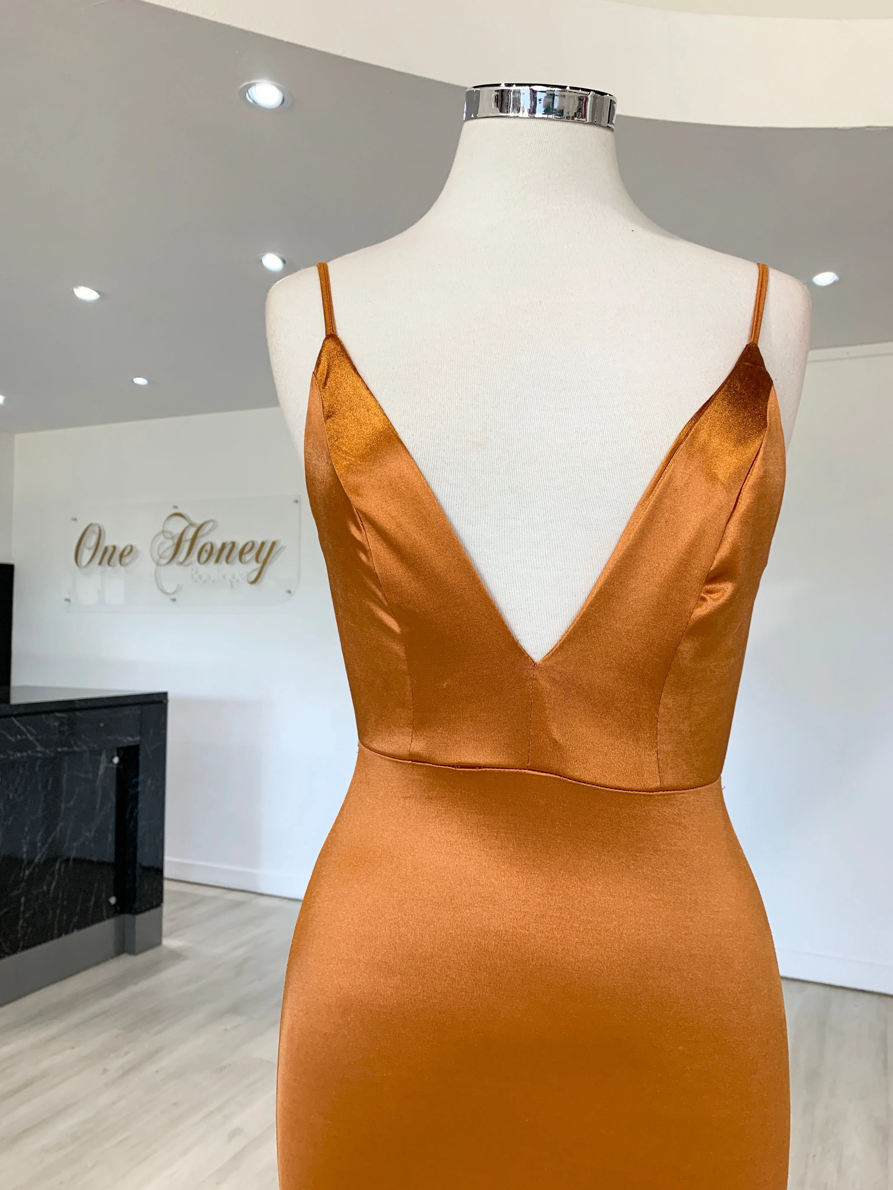 Honey Couture MILEE Low Back Mermaid Evening Gown Dress