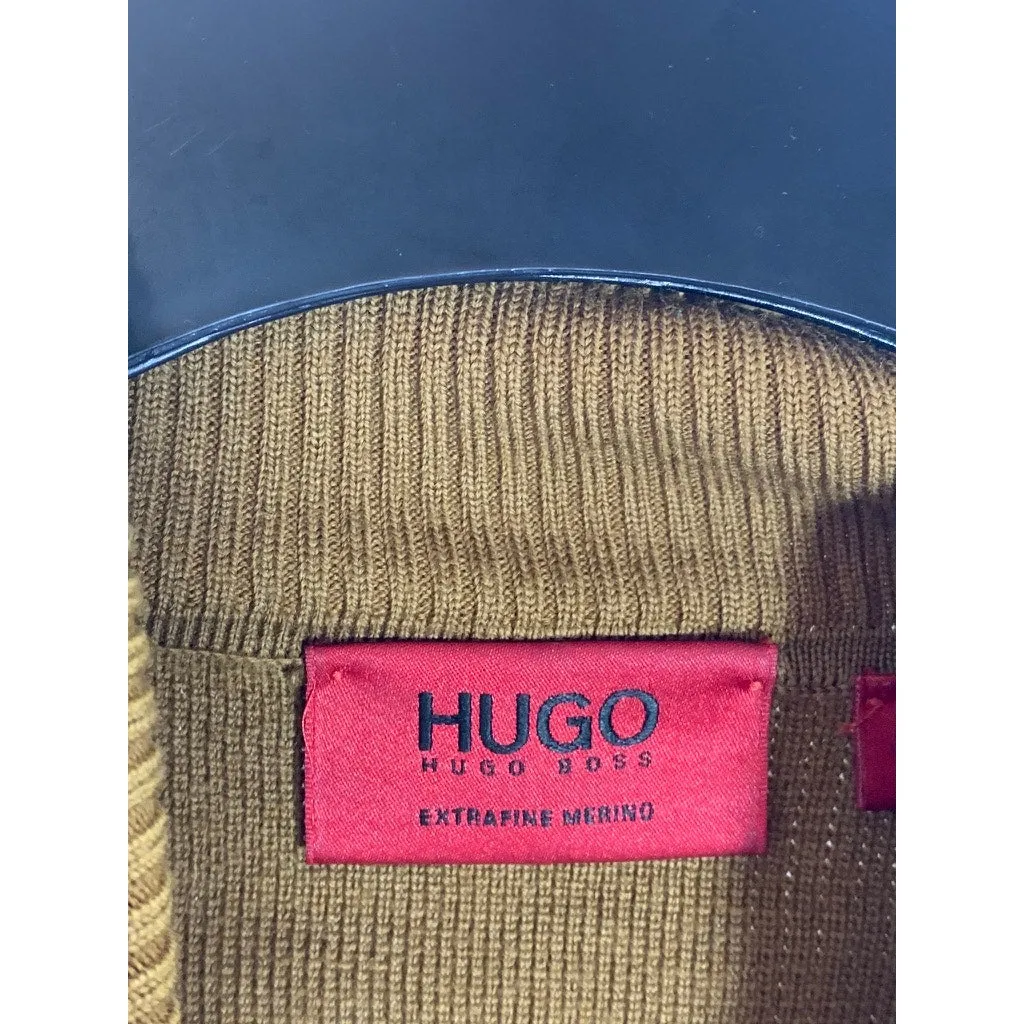 HUGO BOSS HUGO Men's Camel Brown Extra Fine Merino Turtleneck Sweater SZ M