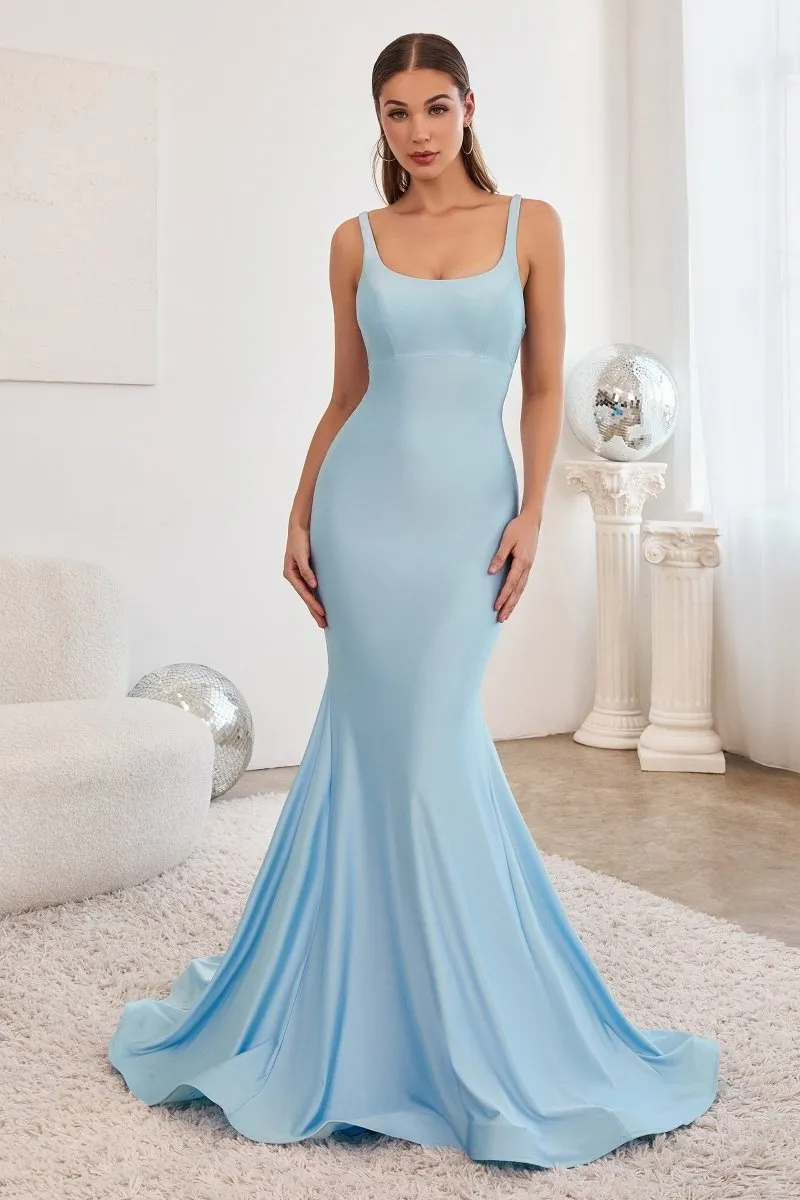JAYLA Lace Up Back Mermaid Formal Gown