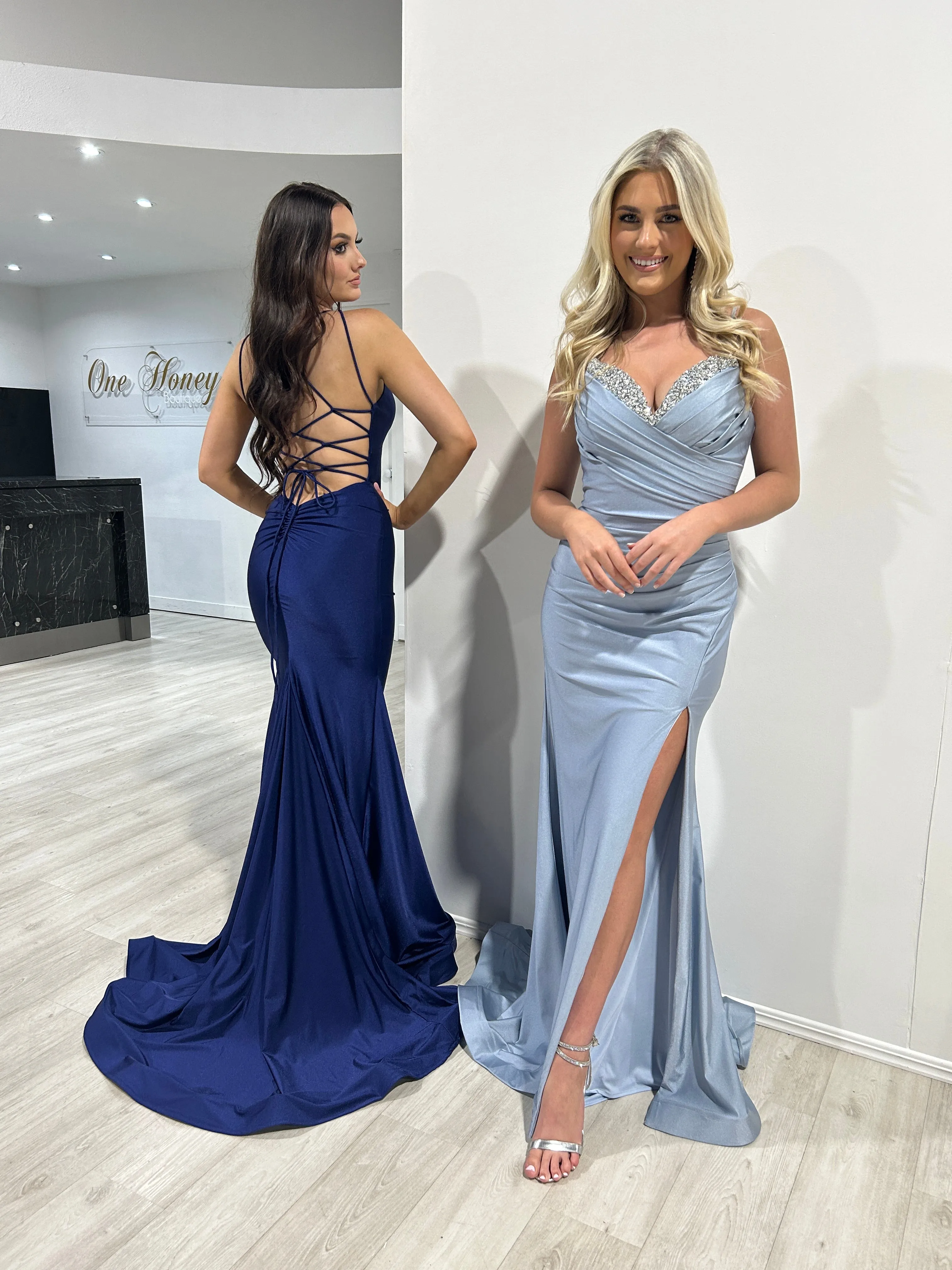 JAYLA Lace Up Back Mermaid Formal Gown