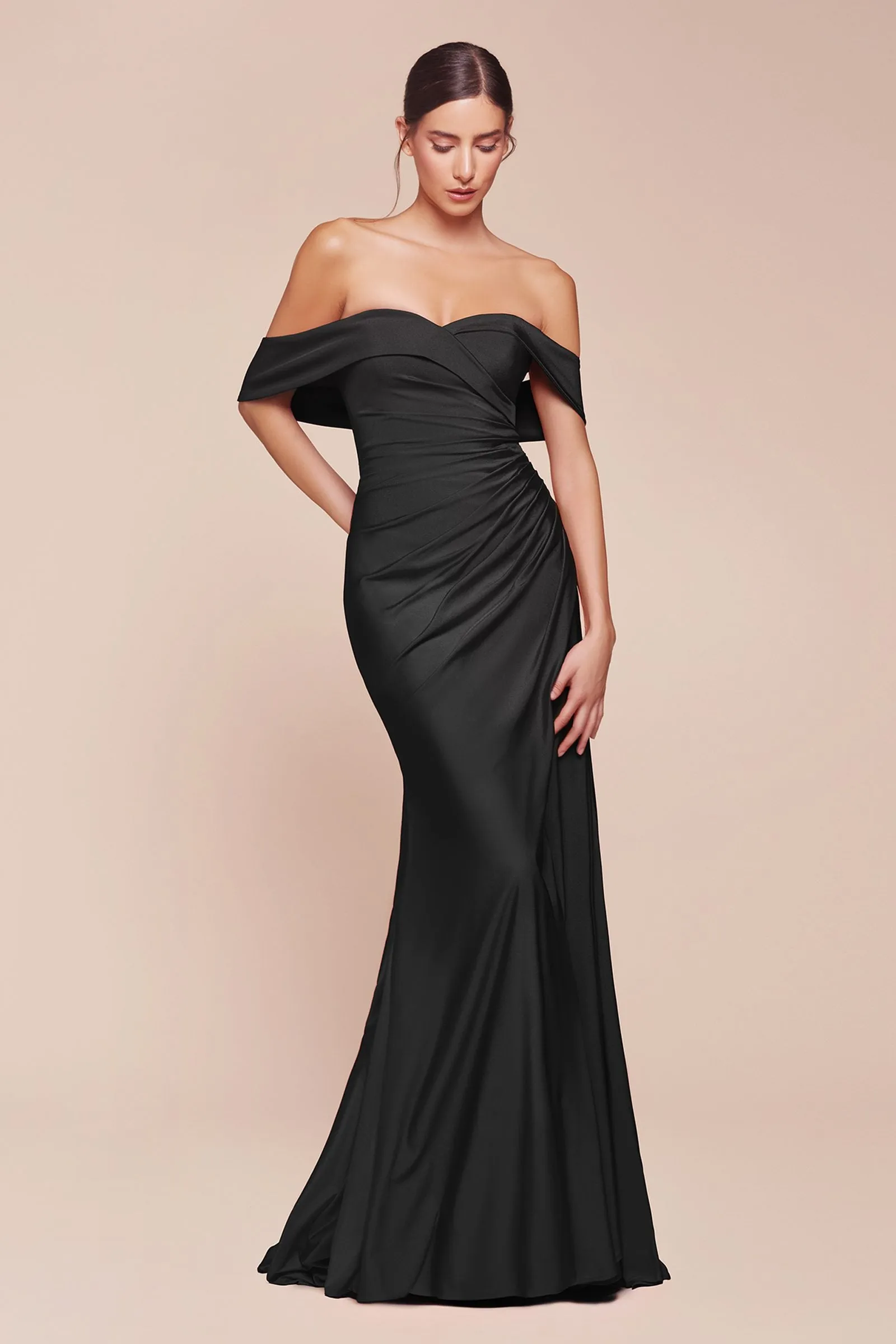 Ladivine CD790 Dress Off the Shoulder Stretch Spandex Gown