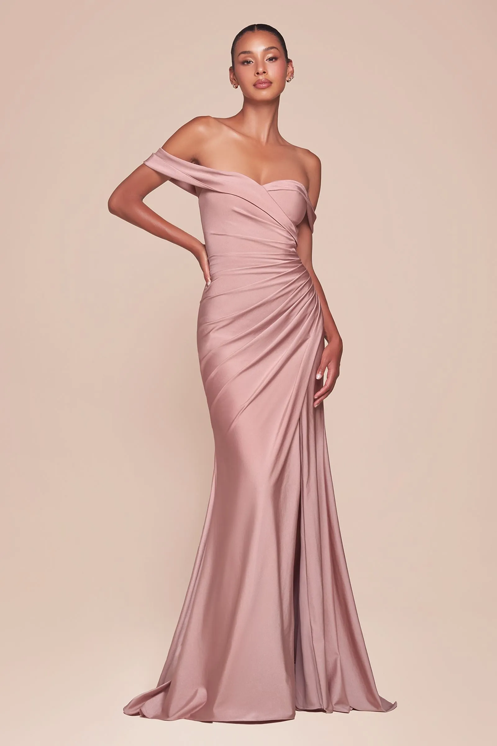 Ladivine CD790 Dress Off the Shoulder Stretch Spandex Gown