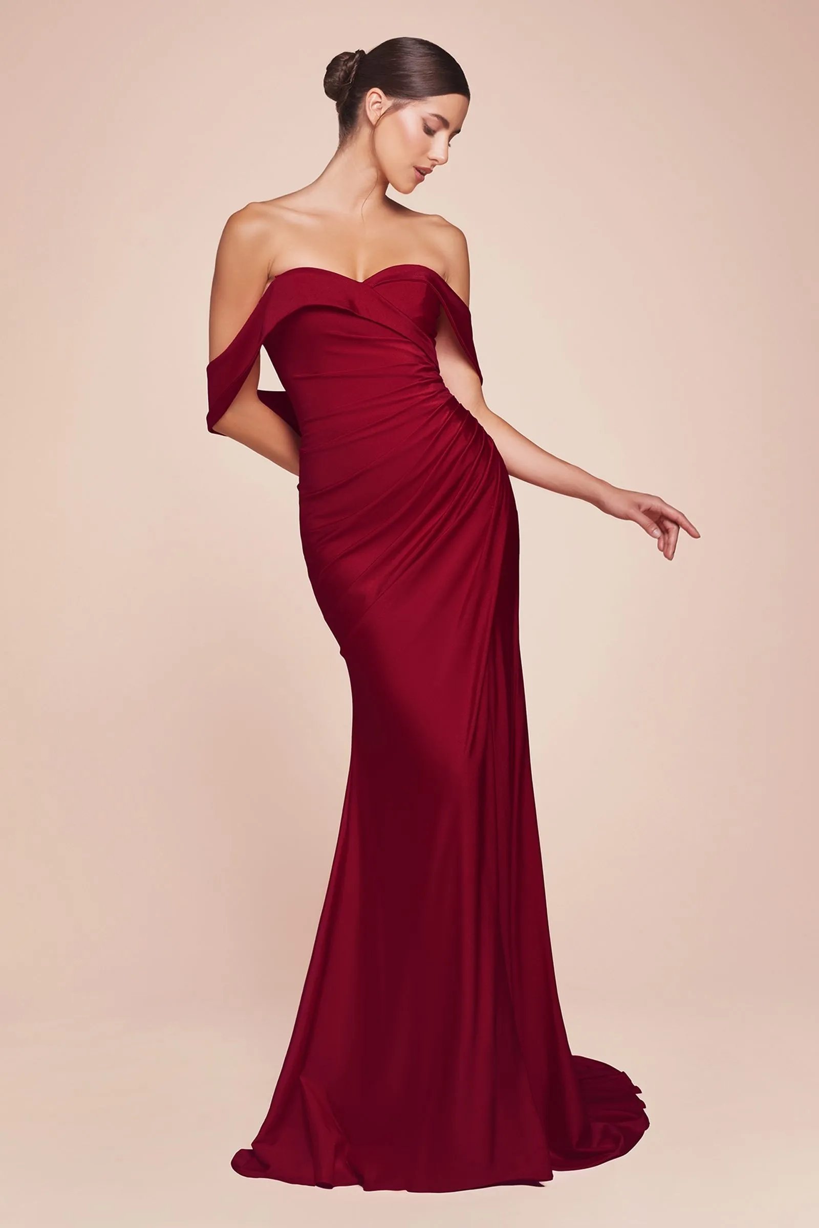 Ladivine CD790 Dress Off the Shoulder Stretch Spandex Gown