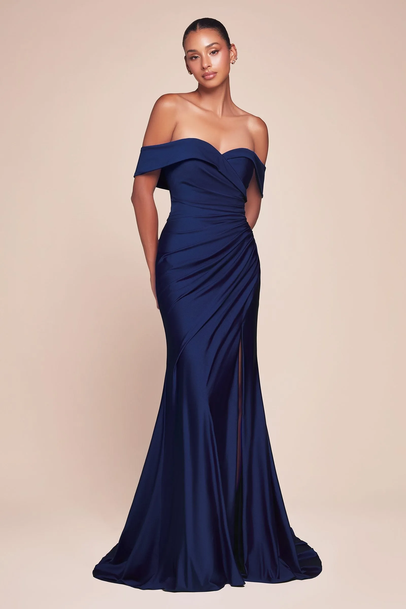 Ladivine CD790 Dress Off the Shoulder Stretch Spandex Gown