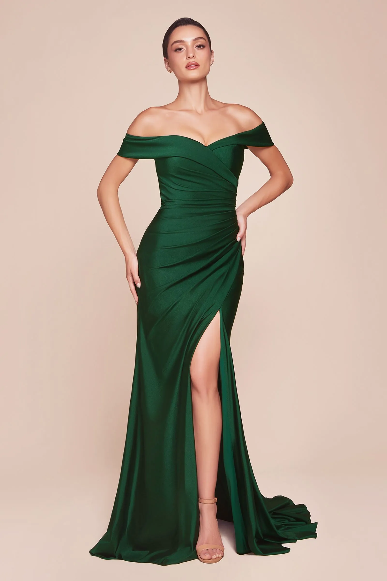Ladivine CD790 Dress Off the Shoulder Stretch Spandex Gown