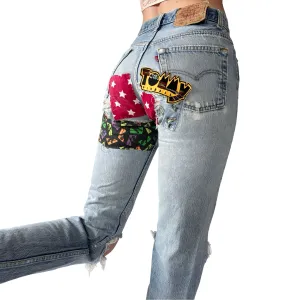 Levi’s 80s Patchwork 501s (XS)