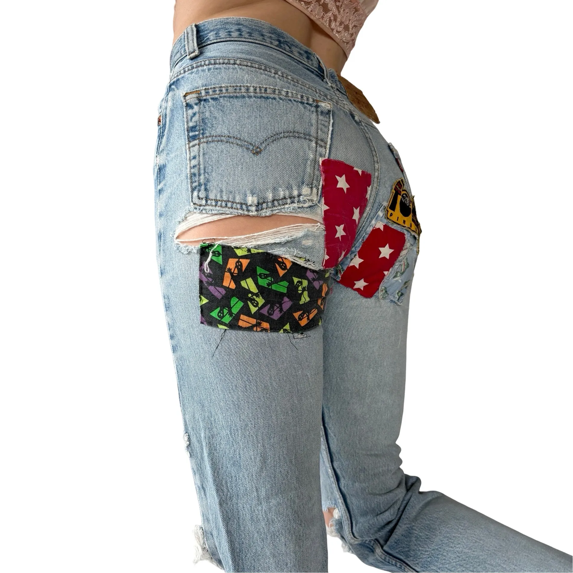 Levi’s 80s Patchwork 501s (XS)