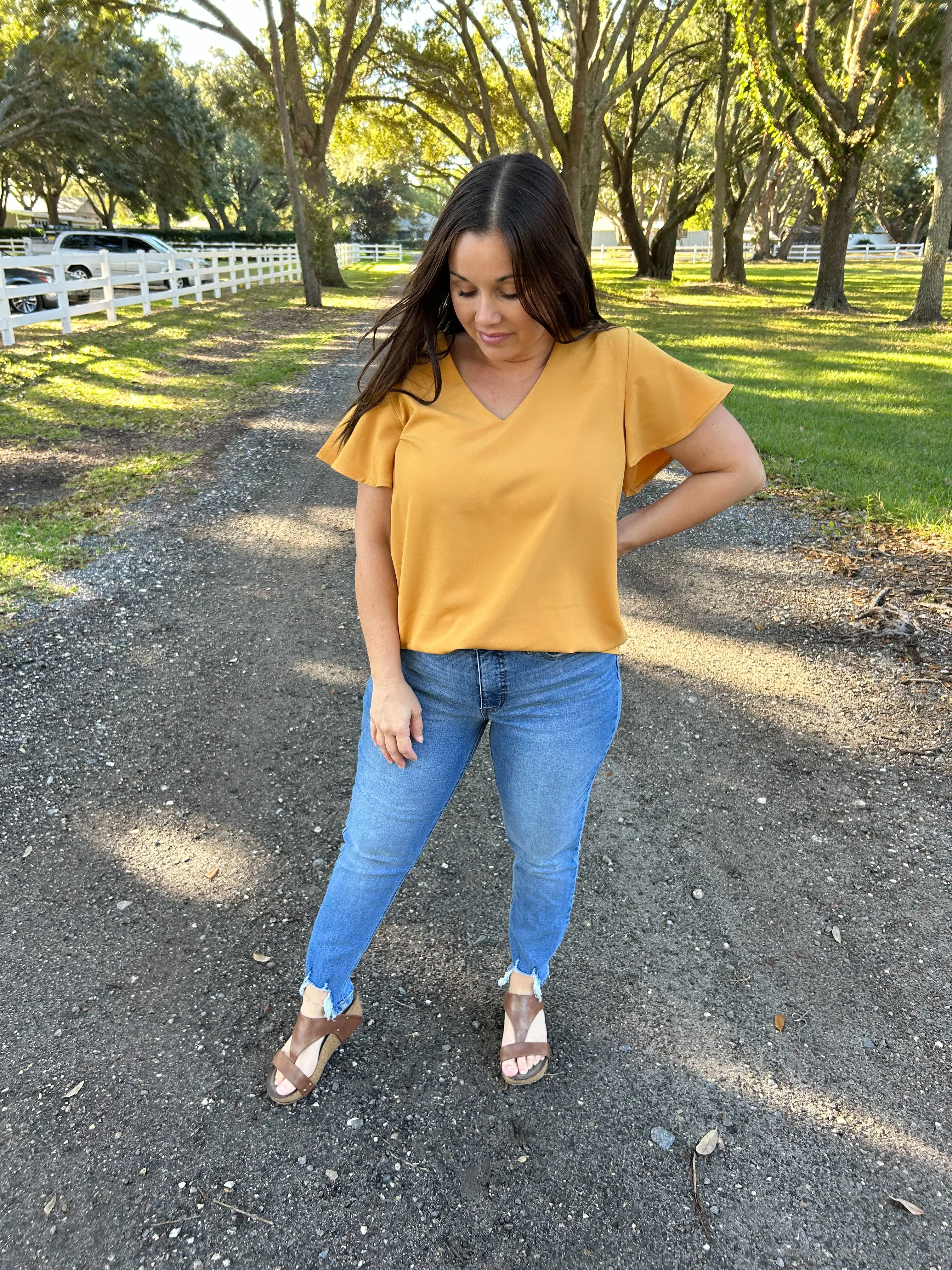 Mabel Mustard Blouse