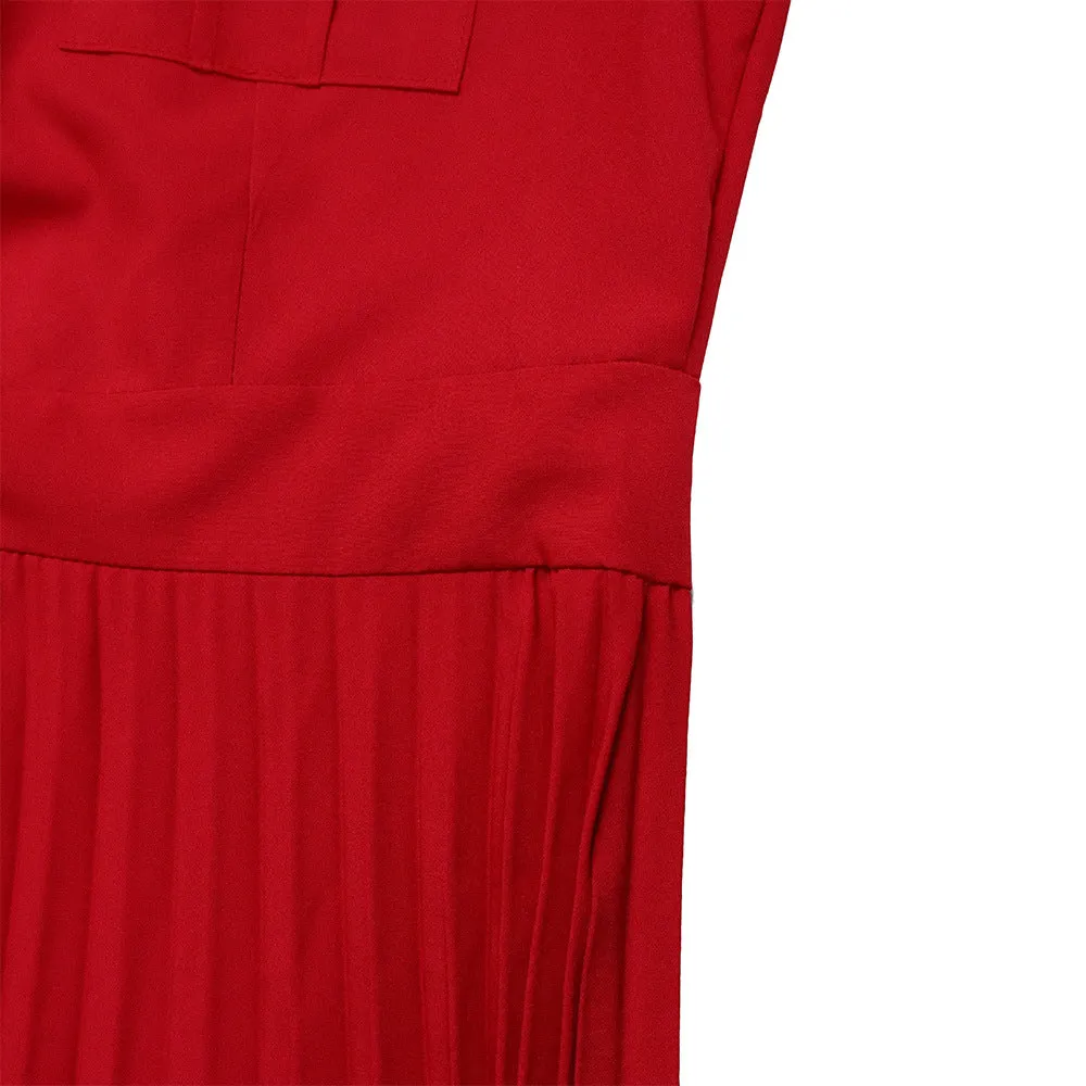 MB FASHION PRESSED PLEATED WIDE LEG JUMPSUIT MB 8504 PRE-ORDER