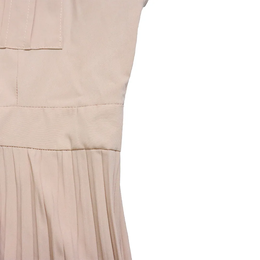 MB FASHION PRESSED PLEATED WIDE LEG JUMPSUIT MB 8504 PRE-ORDER