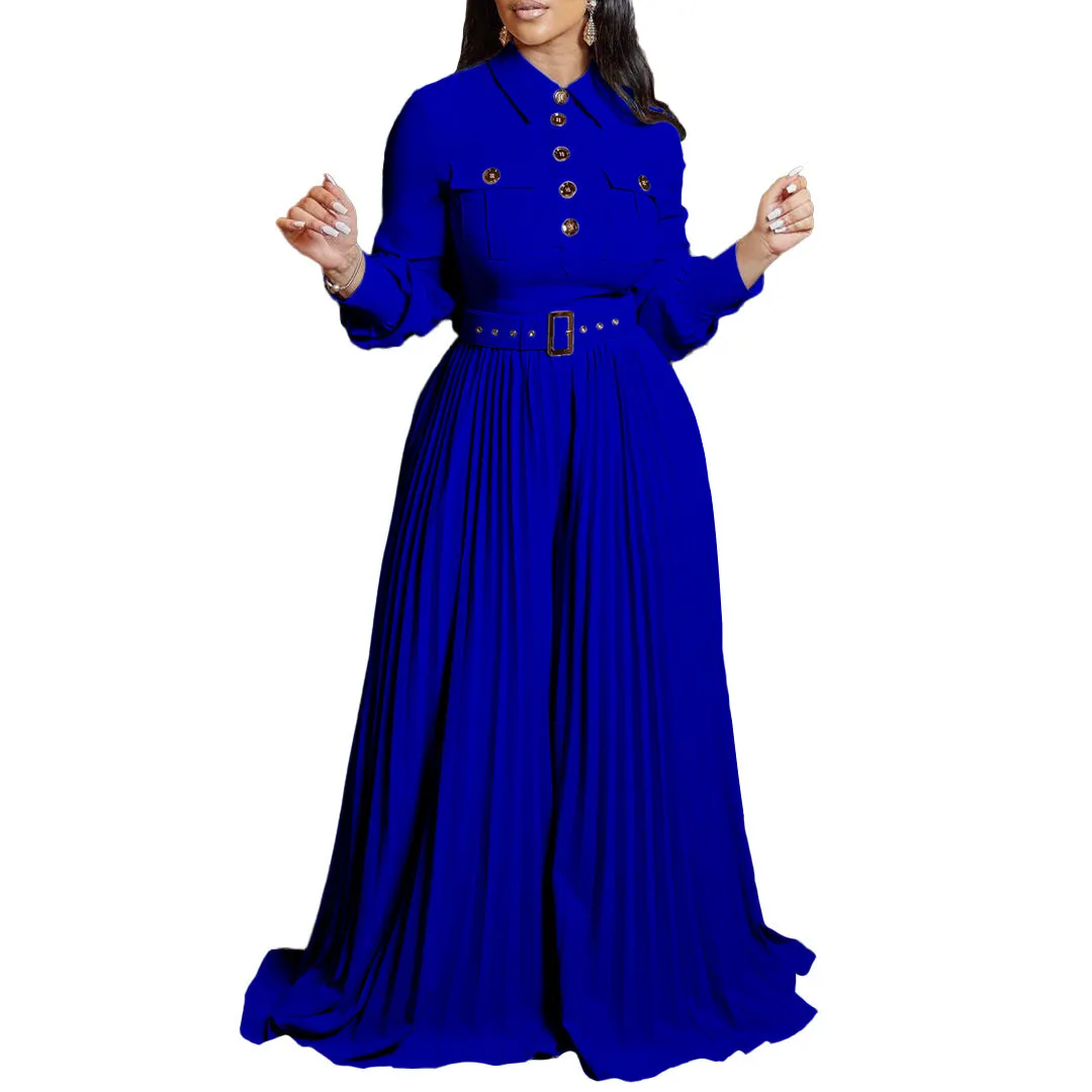 MB FASHION PRESSED PLEATED WIDE LEG JUMPSUIT MB 8504 PRE-ORDER