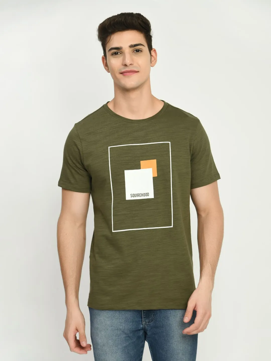 Men's Army Graphic Printed T-Shirt