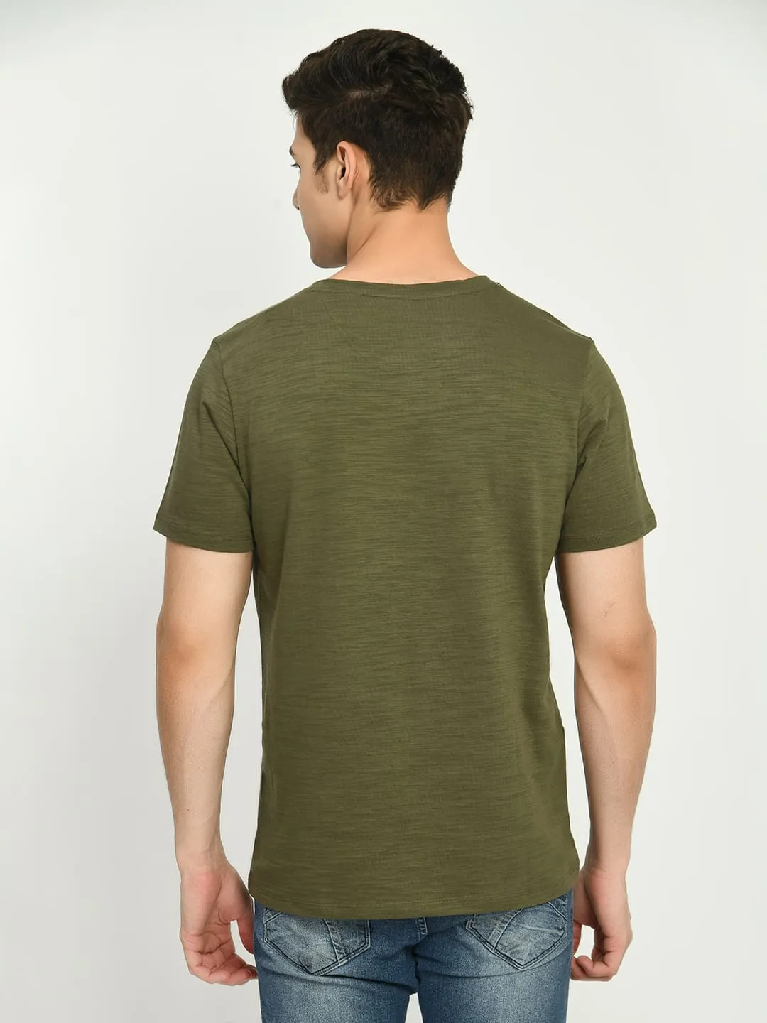 Men's Army Graphic Printed T-Shirt
