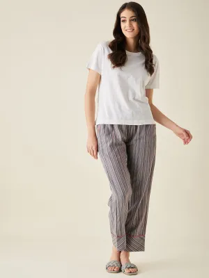 Multi Pinstripe Cotton Pyjama - The Kaftan Company
