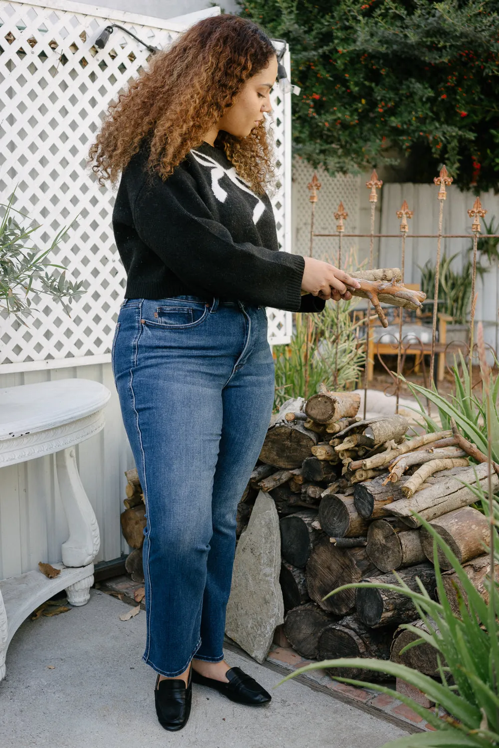 Nadine High Rise Tummy Control Bootcut Jeans - PLUS