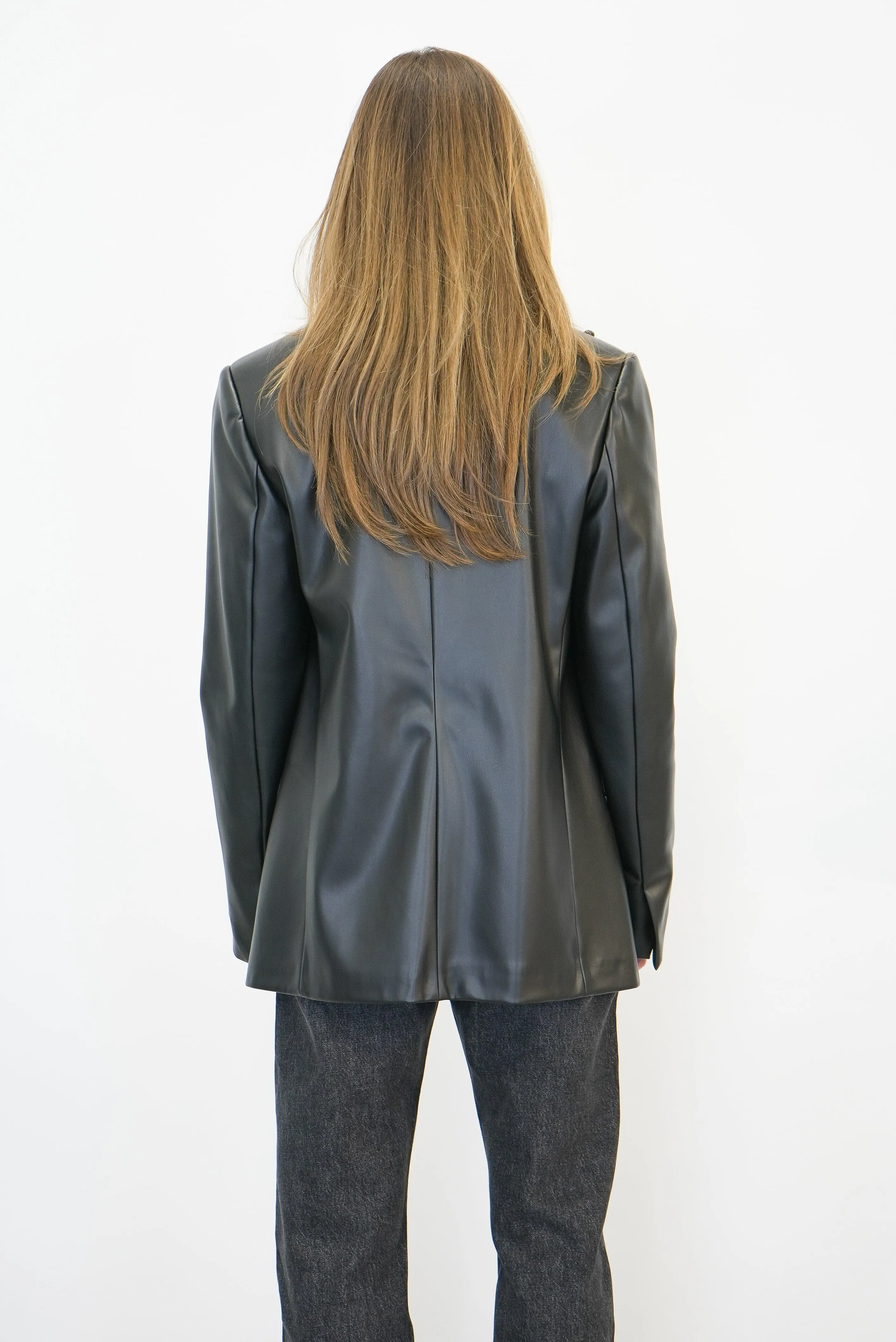 OVERSIZED LEATHER BLAZER