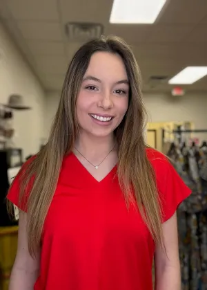 Red V Neck Tee