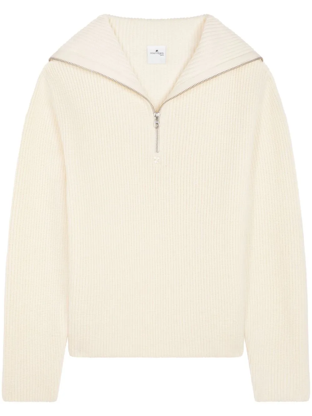 Ribbed-Knit Hooded Sweater