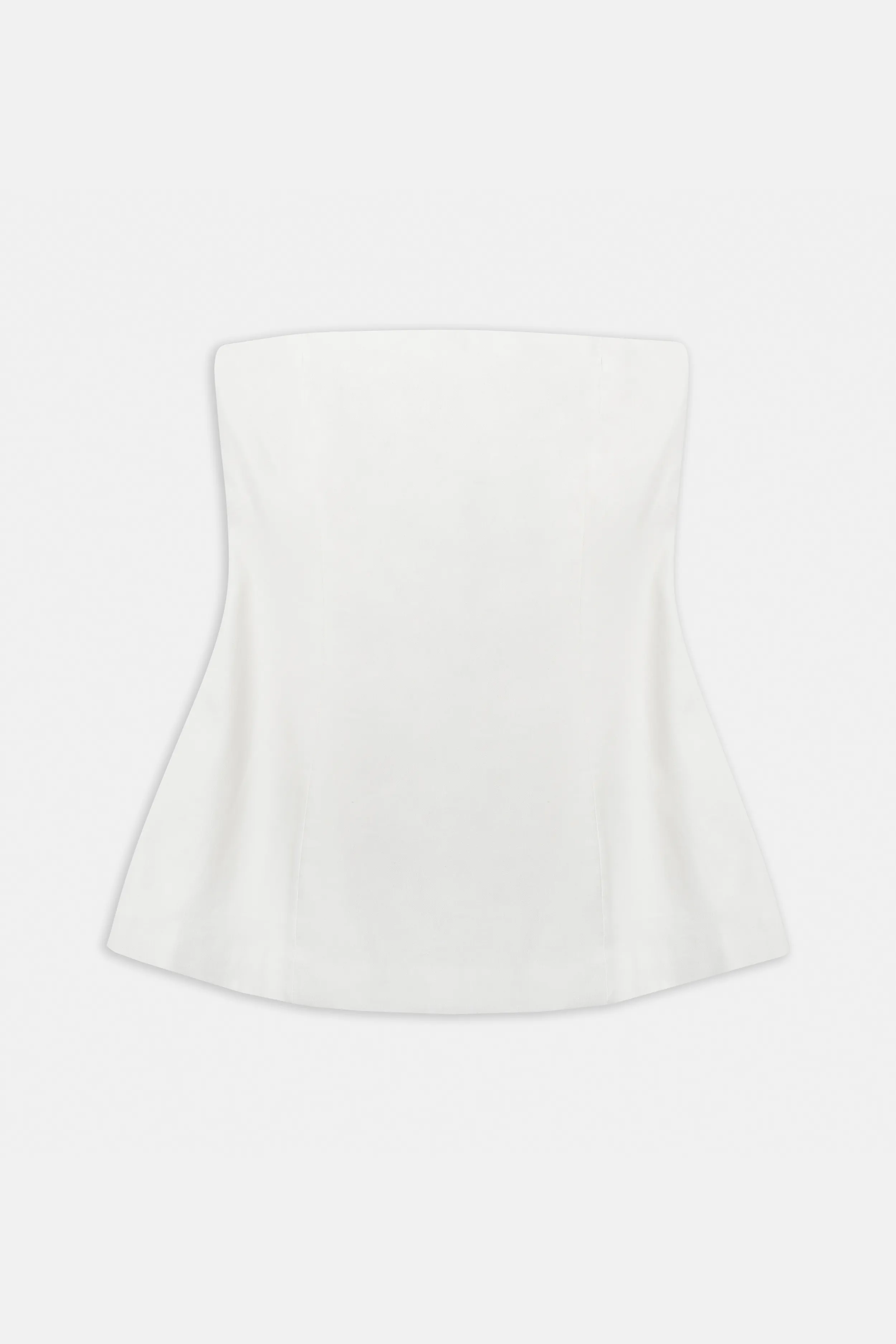 Strapless Linen A Line Bodice - White