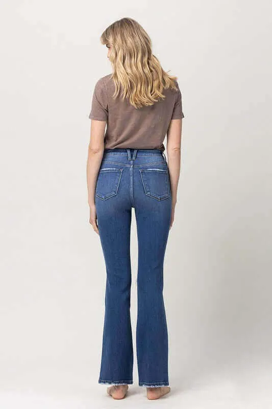 Stretch High Rise Bootcut Denim Jeans