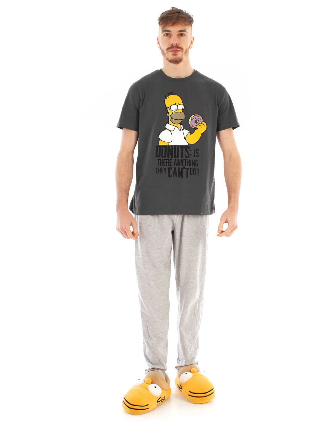 The Simpsons Men's Pyjamas Homer Donuts T-Shirt & Lounge Pants