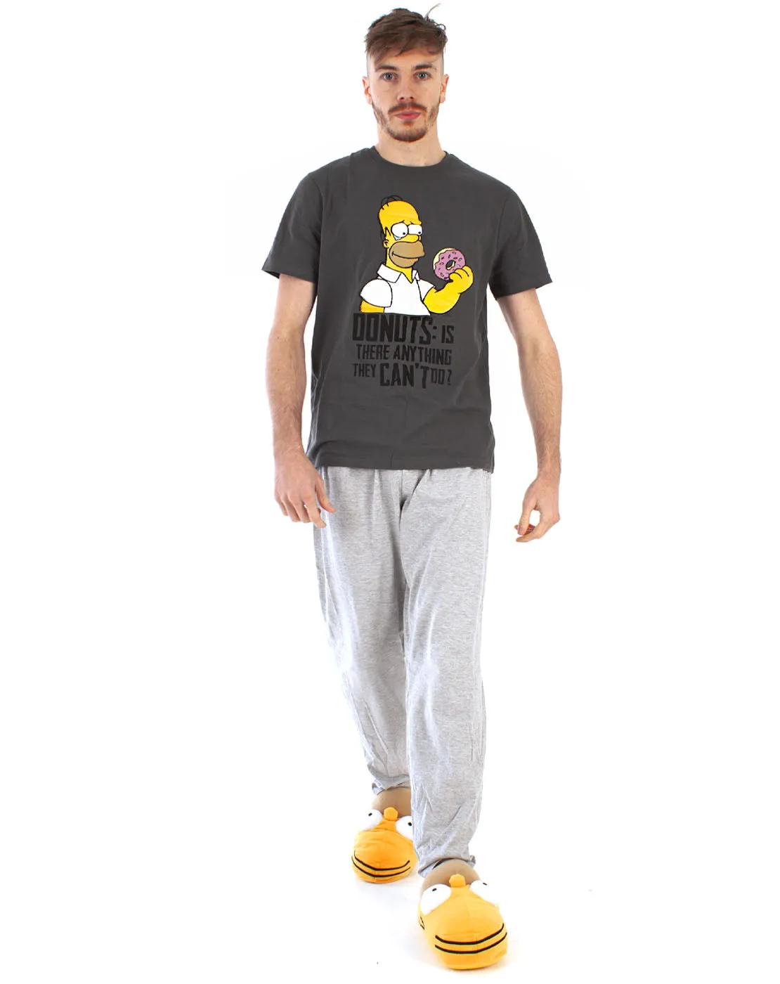 The Simpsons Men's Pyjamas Homer Donuts T-Shirt & Lounge Pants