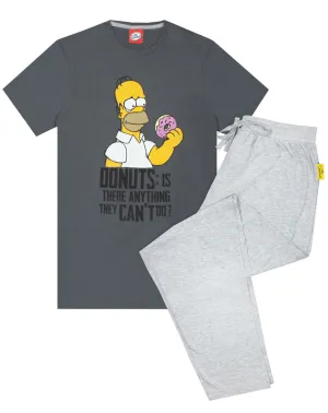 The Simpsons Men's Pyjamas Homer Donuts T-Shirt & Lounge Pants