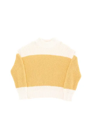 Tinycottons Beige Color-Block Sweater