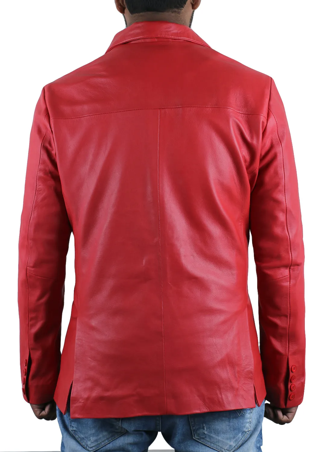 Uloria Tan Leather Blazer