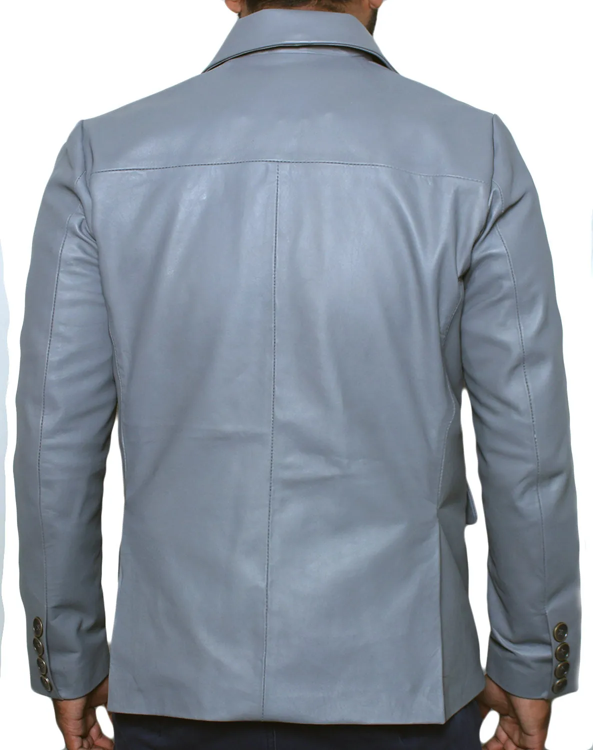 Uloria Tan Leather Blazer