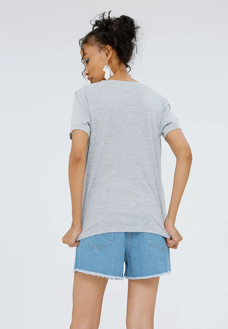 V-neck Graphic T-shirt