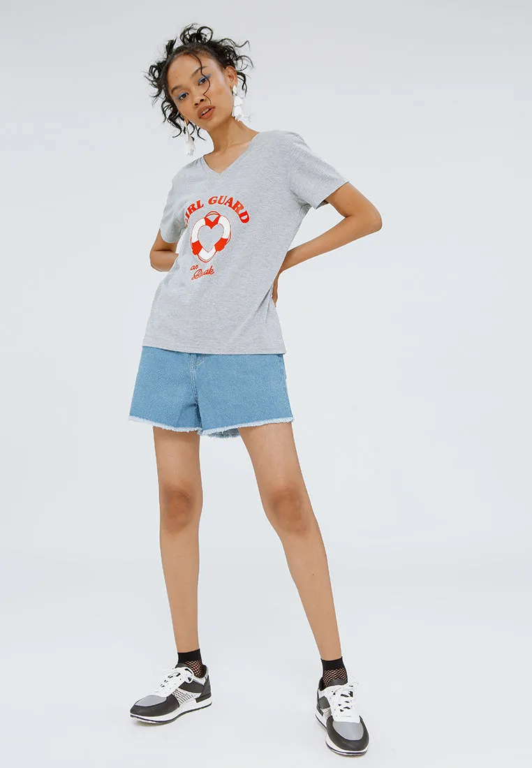 V-neck Graphic T-shirt