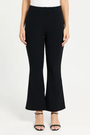 Women Black Flared Trousers